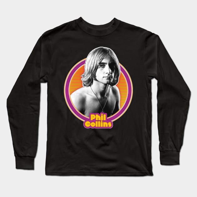 Phil Collins /// Retro 80s Fan Design Long Sleeve T-Shirt by DankFutura